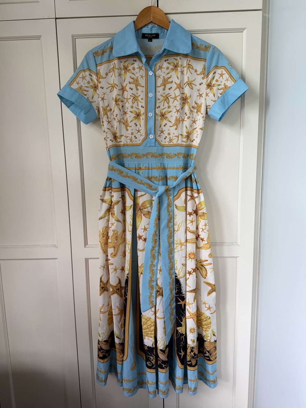 BEULAH STYLE Marine Motif Shirt Dress